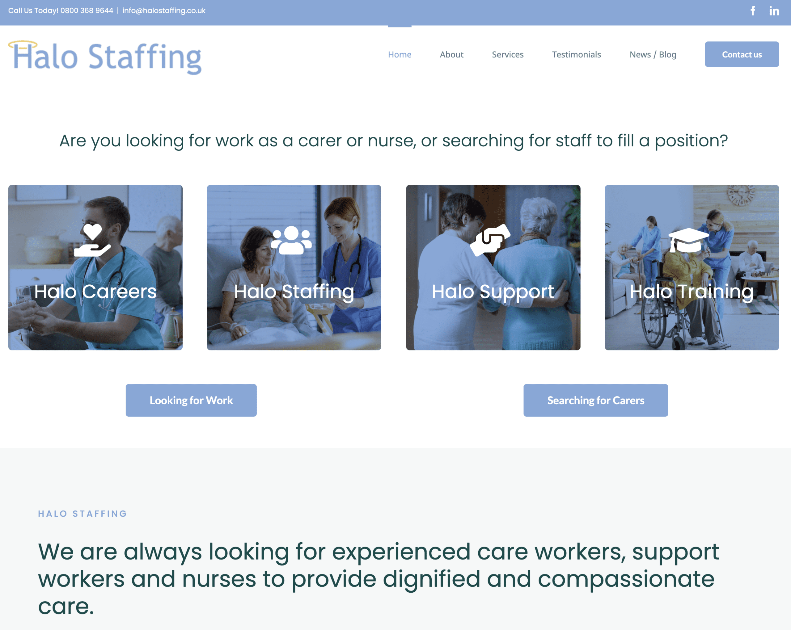 New Website Launched Halo Staffing